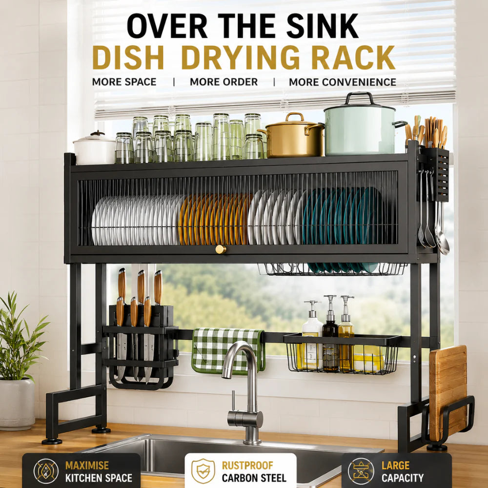 Premium Over-Sink Dish Drying Rack Cabinet