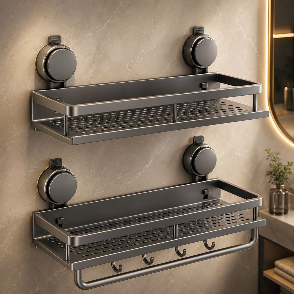 LuxeHold™ Aluminum Bathroom Shelf