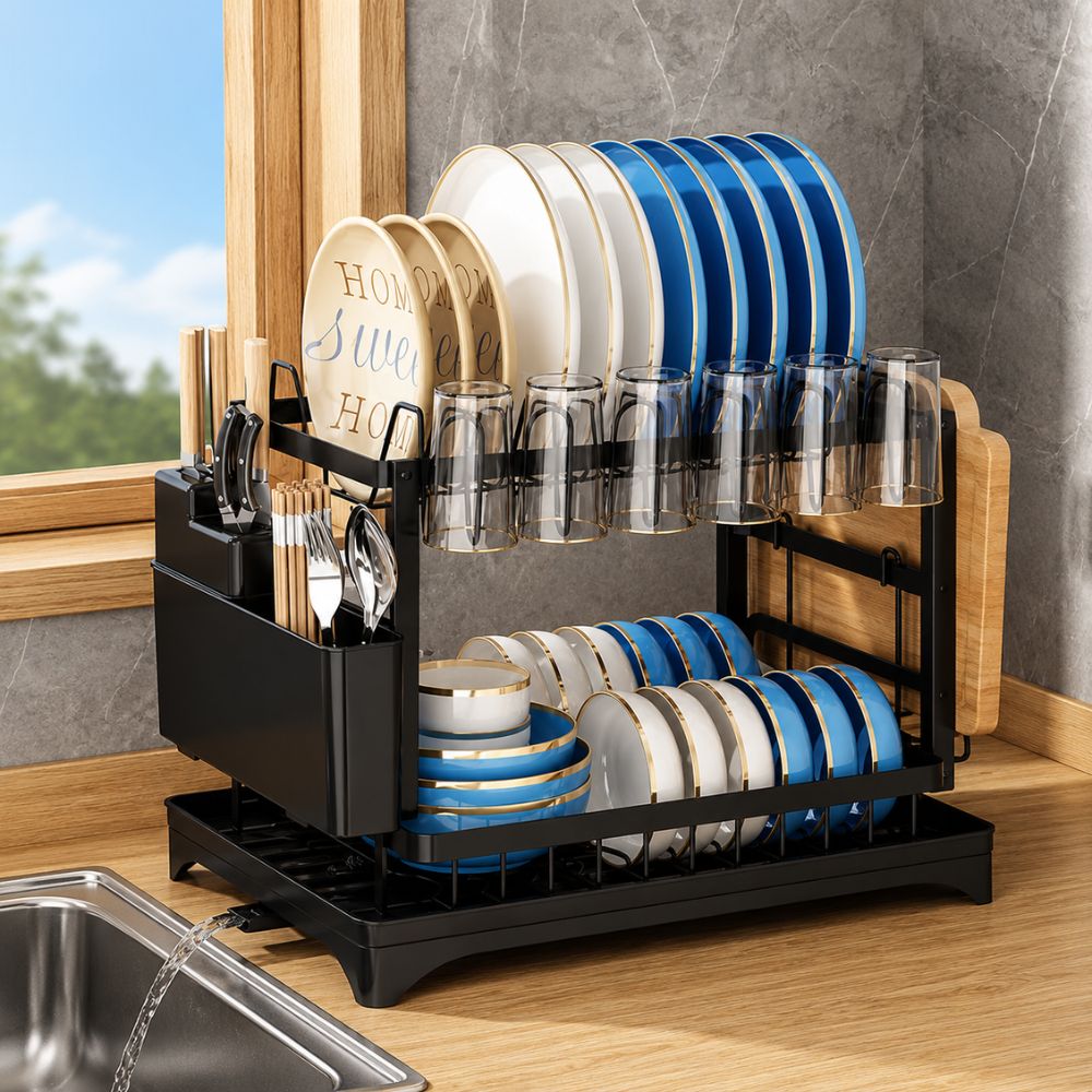 FlowDry™ Premium 2-Tier Dish Rack